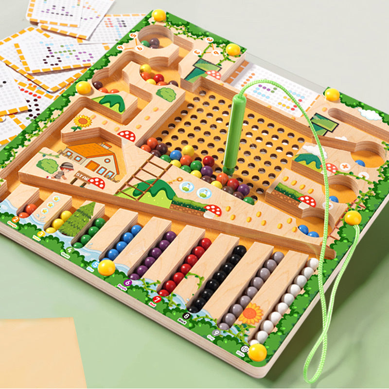 Muzhile Early Education Wisdom Magnetic Beads Puzzle Teaching Toys